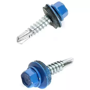 Саморез кровельный 5,5х19 RAL5005 синий, 200 шт