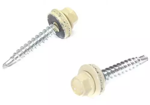 Саморез кровельный 5,5х25 RAL1014 слоновая кость, 150 шт