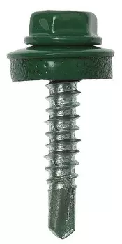 Саморез кровельный 5,5х25мм, зеленый мох RAL 6005, 200шт