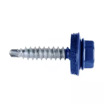 Саморез кровельный синий 4,8х35 RAL 5005, 25 шт
