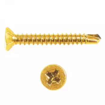 Саморез оконный с буром желтый цинк 3,9*13, 150шт
