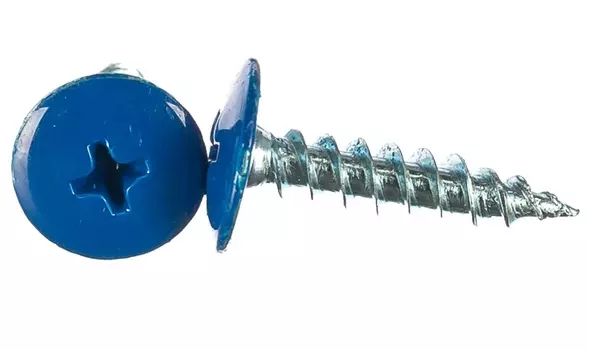 Саморез пресшайба синяя 4,2*19 (RAL 5005) острая(250) , Арт. 0301103 КЧ