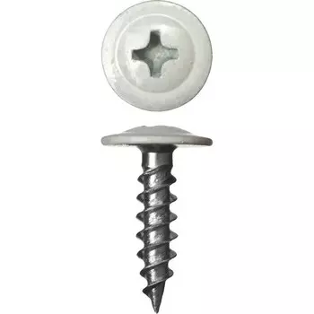 Саморез прессшайба белая 4,2х16 RAL 9003, острый, 250шт