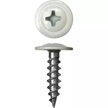 Саморез прессшайба белый 4,2х25 RAL 9003 сверло, 230шт