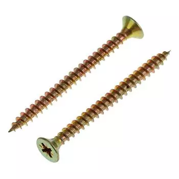 Саморез Tech-Krep 3,5х40 мм, универсальный, желтопассивированный, потайная головка, 15 шт