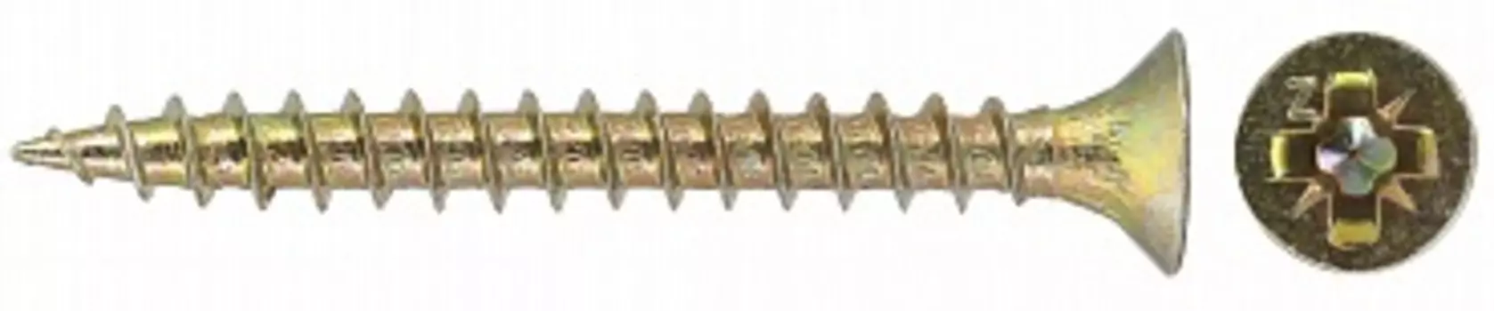 Саморез Tech-Krep 3х35 мм, универсальный, желтопассивированный, потайная головка, 22 шт