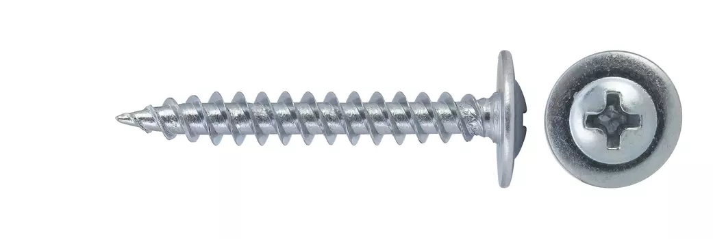 Саморез Tech-Krep 4,2х25 мм по металлу, с пресс-шайбой, острый, 16 шт