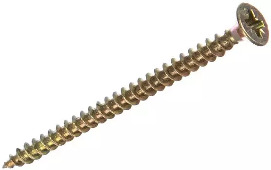 Саморез Tech-Krep 4,5х50 мм, универсальный, желтопассивированный, потайная головка, 10 шт