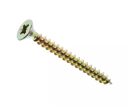 Саморез жёлтый цинк 4,0*45, 12шт