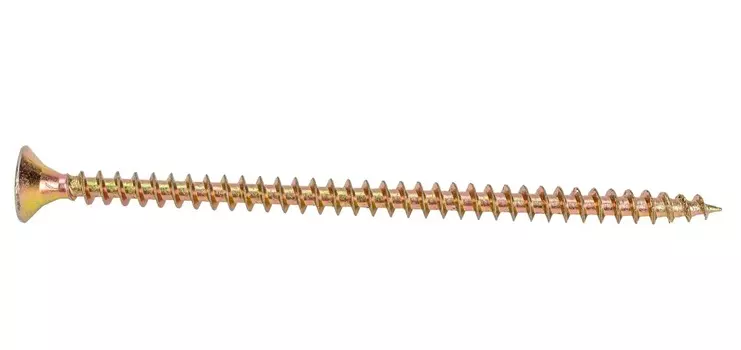 Саморез жёлтый цинк 5,0* 90, 4шт