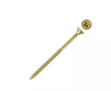 Саморез жёлтый цинк 6,0*100, 2шт