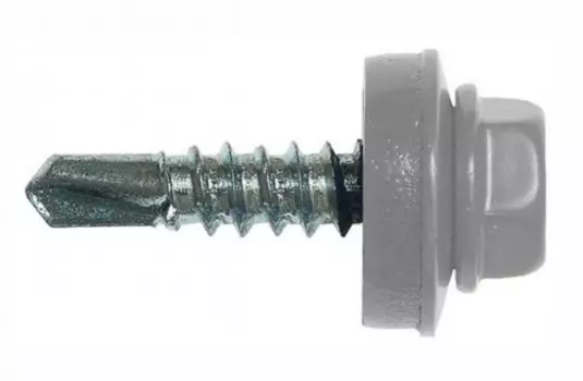 Саморезы кровельный 5,5х19мм, RAL7004 серый, 200 шт