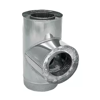 Сендвич-тройник 115/180 90град., нерж./оц. 0,5 мм./0,5мм