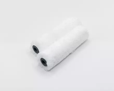 Сет из двух Мини валиков Микрофибра Premium длина ворса 9 мм, белая Болдрини, 100х10 мм