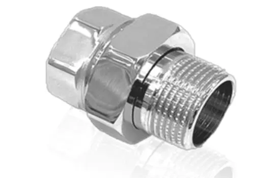 Сгон прямой (американка прямая) 1/2" внутренняя/наружная резьба для полотенцесушителя, хром