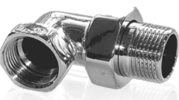 Сгон угловой (американка угловая) 3/4" внутренняя/наружная резьба для полотенцесушителя, хром