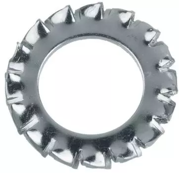 Шайба стопорная DIN6798А М4, с наружными зубьями, ZN, 16 шт