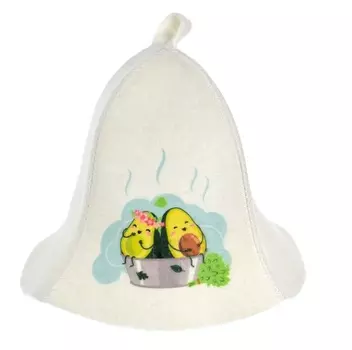 Шапка для бани и сауны "Hot Pot" Авокадо, войлок