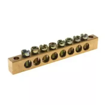 Шина нулевая 8х12мм Иэк 6/2 (6групп/крепеж по краям)