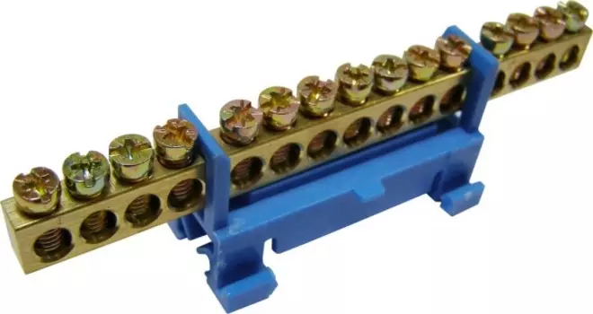 Шина нулевая на DIN-изол Иэк ШНИ-6х9-14-С-Ж