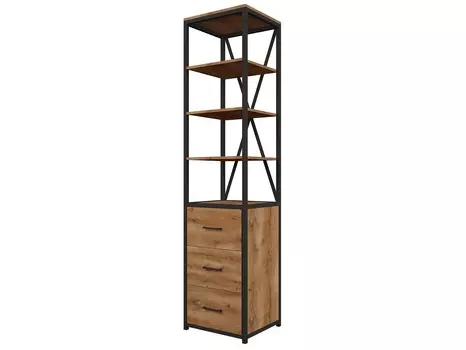 Шкаф-витрина лофт DQ серия ITLA цвет дуб табачный