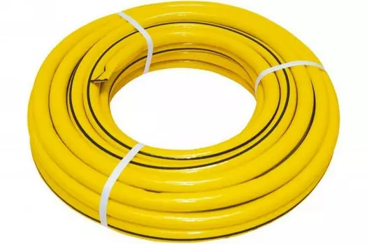 Шланг поливочный армированный "Садовник", 3-слойный, желтый, 1/2x50 м, артикул 77284-14-5