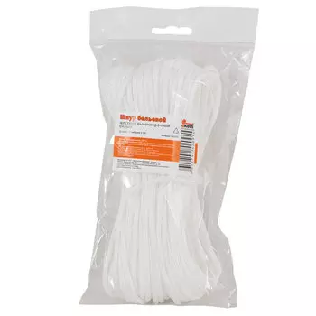 Шнур бельевой жесткий высокопрочный белый 20 м