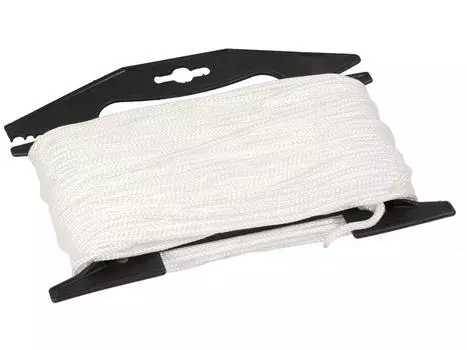 Шнур плетеный 3 мм, с сердечником, белый, 50м