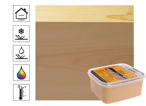 Шпатлевка по дереву Лакра Орех 0,6кг