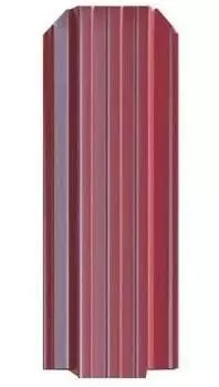 Штакетник металлический прямоугольный 116х1200мм, вишня