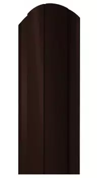 Штакетник металлический радиусный 130х1500мм, коричневый