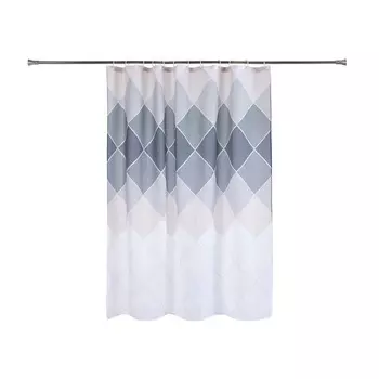 Штора для ванной 180х180 см SEPTA, бежево-серая, полиэстер, артикул SWC-90-80
