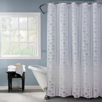 Штора для ванной 180x180см ISME белый, ПЕВА