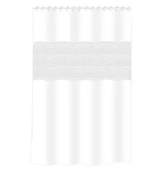 Штора для ванной 3D, Mset YS160049 peva, 180х200 см, белая