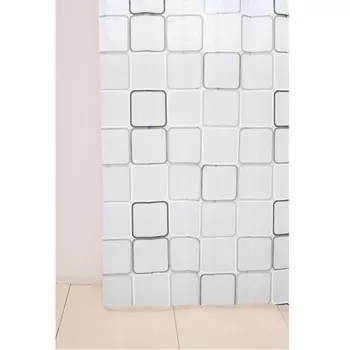 Штора для ванной WS-800 (квадраты) 180х180