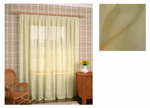 Штора готовая Вуаль бежевая 270*260