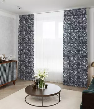 Штора Портьера Бетти 150х260 см адверта угольный 1 шт.