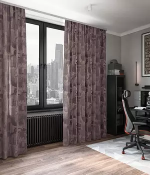 Штора портьерная Мегаполис 200х280 см бетон 1 шт.