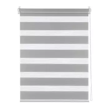 Штора рулонная Decofest Бейс день/ночь 100x160 цвет серый