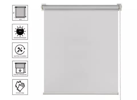 Штора рулонная Лестер 61,5х175 см белый