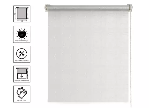 Штора рулонная Жаккард Toscana120*170 белый альбатрос