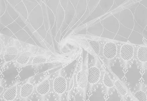 Штора Тюль Винтаж 300х280 см белый