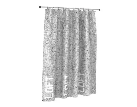 Шторка для ванной комнаты, бетон, LOFT