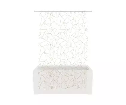 Шторка для ванной комнаты GOLD GLASS 200х180, FORA FOR-PV14
