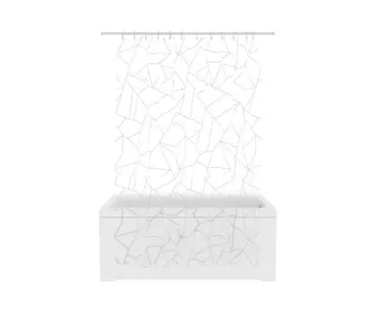 Шторка для ванной комнаты SILVER GLASS 200х180, FORA FOR-PV15