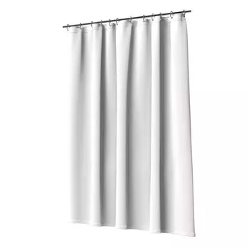 Шторка для ванной однотонная белая жаккард, 240*200