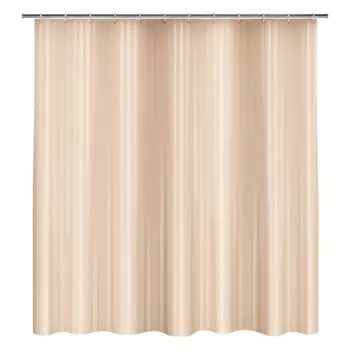 Шторка для ванной однотонная "Полоска" бежевый (шт.)