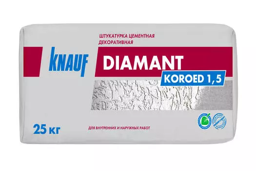 Штукатурка декоративная Knauf Диамант короед 1,5мм, 25 кг