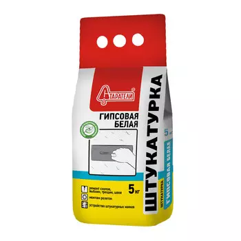 Штукатурка гипсовая Старатели белая, 5 кг