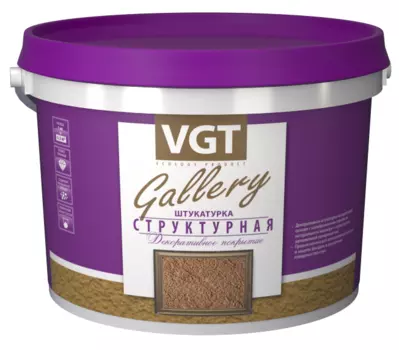 Штукатурка VGT декоративная "Структурная", среднезернистая 9 кг, белая